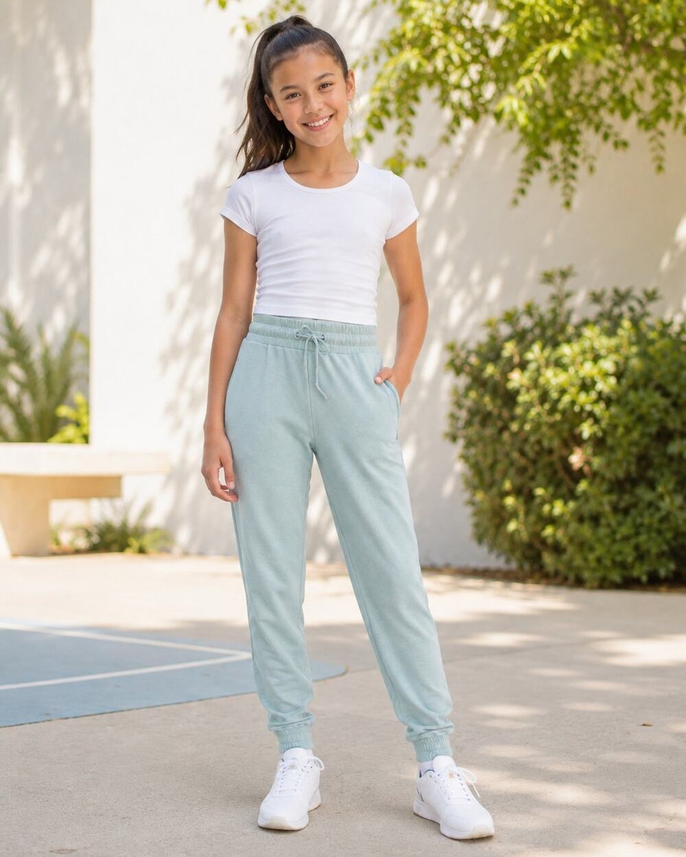 Athleta Girl Warm Up 2.0 Jogger Girls XS (6) NWT Seafoam Green